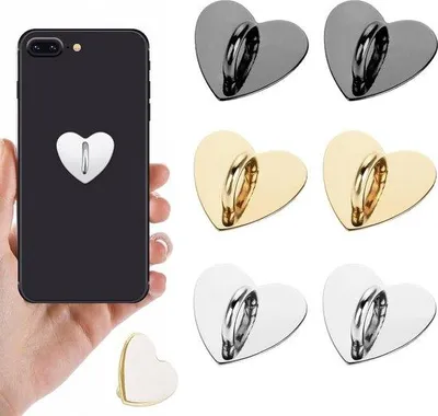 Immagine prodotto di 6 supporti rigidi per cellulari - Supporto adesivo per telefono - Supporto per cellulari e tablet - Kit fai da te