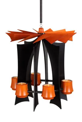 Produktbild von Hängepyramide Anthrazit Orange Verso BxH 34x39cm NEU