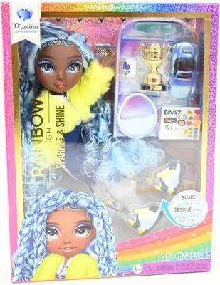 Obrázok produktu pre Rainbow High Sparkle & Shine Fashion Dolls- Marina (Blue), Modelka, Žena, 4 rok / roky, Chlapec / dievča, 280 mm, Viacfarebný