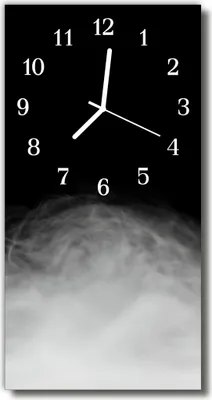 Produktbild von Tulup Glasuhr Wanduhr Küchenuhr Echt-Glas 30x60 Rauch Schwarz