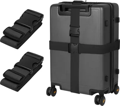 Produktbild von Verstellbarer schwarzer Kofferriem für Koffer - Set von 2 - 195 cm