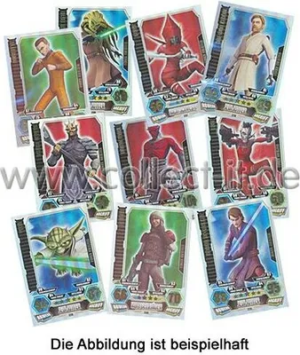 Produktbild von FA3 - Spar 1A - 10 verschiedene Force Meister - Star Wars Force Attax - SERIE 3