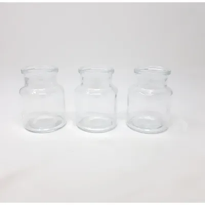 Produktbild von SANDRA RICH GLAS VASE BOTTLE BALANCED 3 Flaschen ca 7,5x5,5cm KLAR