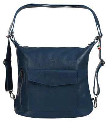 Image de Sac à dos Florence pour femme en cuir véritable, bleu pétrole ORF103T6