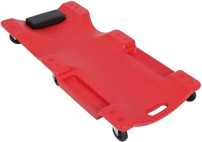 Productafbeelding van Autocripper Mechanische werkplaats-kruiplift – Verrijdbare montagelift, 40 inch – Draagvermogen 150 kg – Werkbank voor garage- en auto-reparaties – Rood