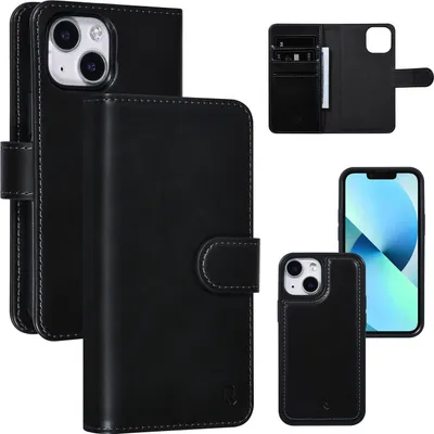 Image de UNIQ Accessory 2 in 1 iPhone 13 Mini Black Book type et porte-cartes au dos - fermeture magnétique