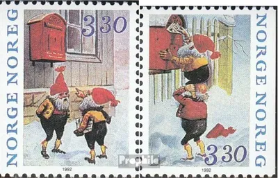 Produktbild von Briefmarken Norwegen 1992 Mi 1112-1113 (kompl.Ausg.) postfrisch Weihnachten