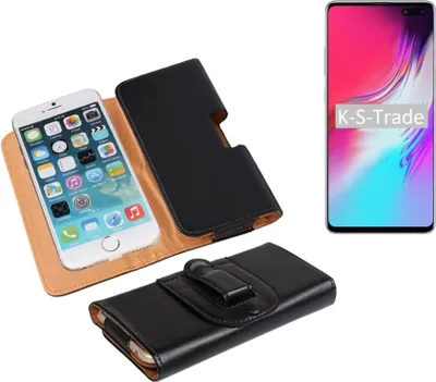 Produktbild von K-S-Trade Schützhülle Handyhülle kompatibel mit Samsung Galaxy S10 Holster Gürtel Tasche Schutzhülle Handy-Tasche Smartphone Case Seitentasche