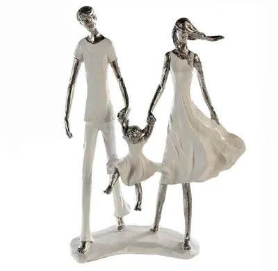 Zdjęcie produktu dla Gilde Skulptur, Familie, "Family", Kunstharz, weiß, VE 1, L. 23 cm, B. 31 cm, H. 12 cm 79804 4001250798040