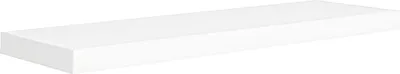 A white shelf on a white background.