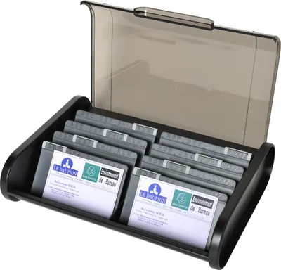 Produktbild von Exacompta Karteikasten für Visitenkarten Topline - Schwarz - 68114D