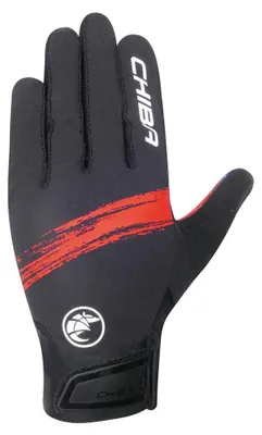 Produktbild von CHIBA Downhill Youth - Bike-Handschuhe S/M schwarz/rot, atmungsaktiv, Touchfi....