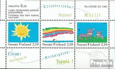 Produktbild von Briefmarken Finnland 1991 Mi Block7 (kompl.Ausg.) postfrisch Kinderzeichnungen