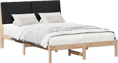 Obrázek produktu pro Rám postele Hnědo-černá 160 x 200 cm Masivní borovicové dřevo