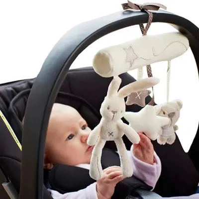 Produktbild von Minicee Plüsch Hängespielzeug Hase für Kinderwagen & Babys 0+