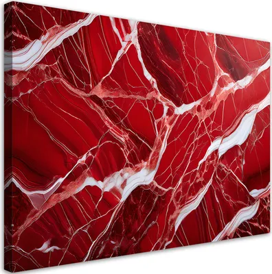 Produktbild von Leinwandbild Rot Marmor-Stein Glamour 120x80 Feeby Rot bild für die wand bereit zum aufhängen