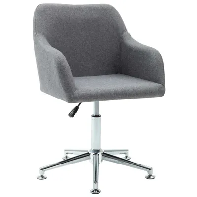 Image de Chaise pivotante à manger gris clair tissu