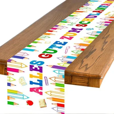 Produktbild von Tischläufer Einschulung Schulanfang Deko Schulstart 180x35cm