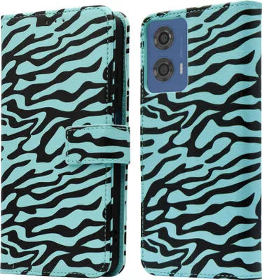 Immagine prodotto di Custodia a libro imoshion Design Motorola Moto G04 / G24 - Black Blue Stripes