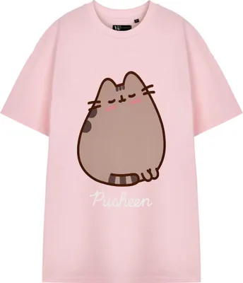 Produktbild von Pusheen - T-Shirt für Damen kurzärmlig NS8967 (L) (Pink/Braun)