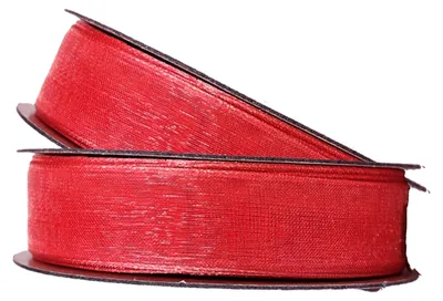 Produktbild von Polimex Organza Chiffon Band 18mm 5m Rot