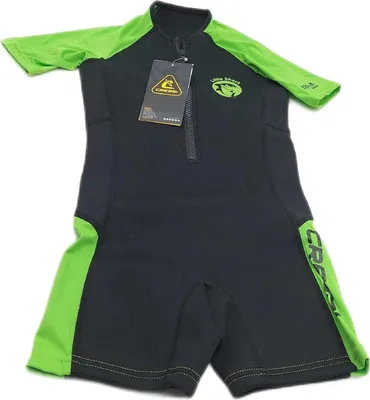 Produktbild von Cressi Little Shark Jr Shorty 2mm Kinderanzug SchwarzLime Model 78 Tauchanzug