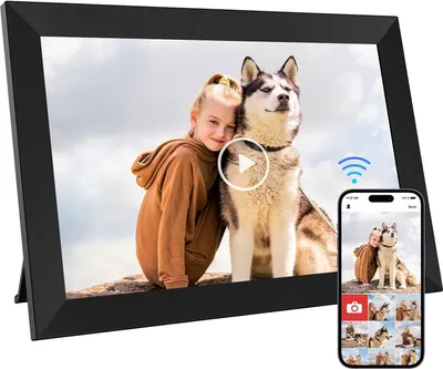 Produktbild von 10.1 Zoll WiFi Digitaler Fotorahmen, WLAN Digitaler Bilderrahmen, 1280x800 HD IPS Touchscreen Fotorahmen, 32GB Speicher, Automatische Drehung