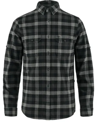 Productafbeelding van Fjällräven heren overhemd, model Skog, van flanel, kleur zwart-grijs, maat XL