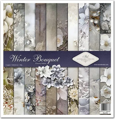 Immagine prodotto di ITD 11 pezzi 30x30cm Carta per scrapbooking 200g 30x30 - Bouquet invernale