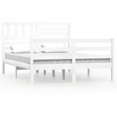 Produktbild von vidaXL Massivholzbett Weiß 140x200 cm