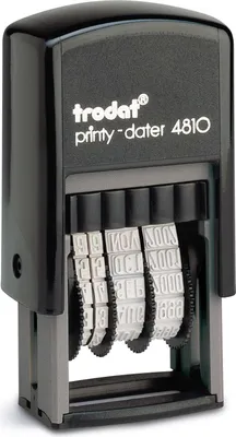 Obrázok produktu pre trodat dátumová pečiatka Printy DE čierna + podložka čierna 4810