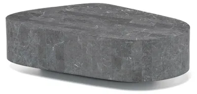 Immagine prodotto di Tavolino da Salotto 52x100xH28 cm in Pietra fossile Trapezio Grigio