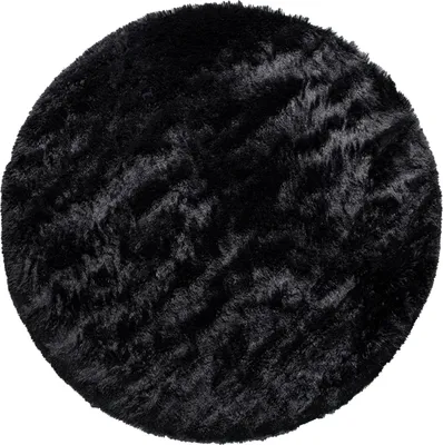 Produktbild von Hochflor Teppich Rund Wohnzimmer Shaggy Langflor Kunstfell Flauschig Einfarbig Grösse 160 cm Rund