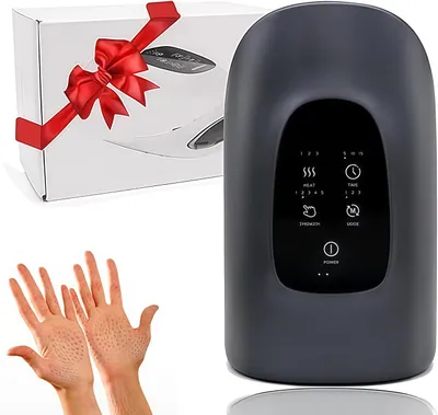 Produktbild von Kabelloses Elektrisches Handmassagegerät mit Wärme und Kompression | 3 Modi, 5 Intensitäten, Für Büro & Entspannung