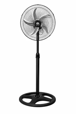 Produktbild von Metall Standventilator 5 Rotorblätter Ventilator Luftkühler Standlüfter 3 Stufen Oszillation Höhenverstellbar Robust 18" Zoll 45cm Schwarz