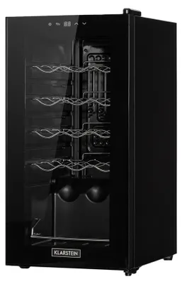 Obrázok produktu pre Klarstein vinotéka, 1 zóna, malá, 53 l, sklenené dvere, 5-18 °C, 15 fliaš