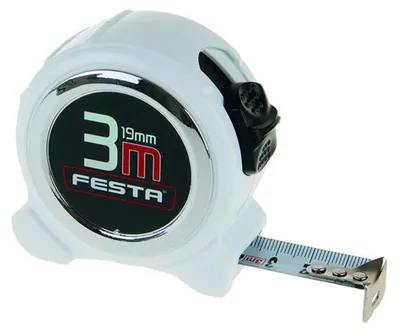 Obrázek produktu pro Metr svinovací FESTA 3mx19mm BÍLÝ 11239