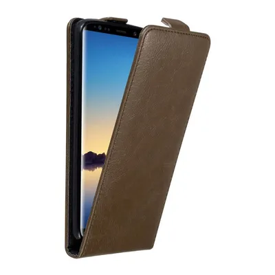 Obrázok produktu pre Cadorabo kryt pre Samsung Galaxy NOTE 8 ochranný kryt v hnedom flipovom puzdre kryt na mobilný telefón