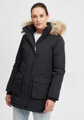 Produktbild von OXMO OXActa Damen Wintermantel Parka Mantel mit Kapuze