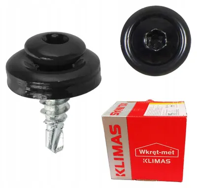 Produktbild von Klimas Wkręt-Met Farmerschrauben Blechschrauben TORX RAL 9005 100 Stk
