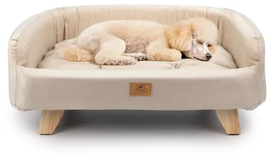 Immagine prodotto di Cuccia per cani e gatti Ferplast realizzata in legno ® con cuscino morbido