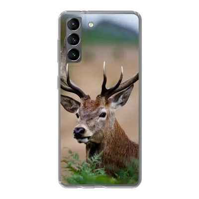 Produktbild von MuchoWow® Handyhülle Schutzhülle Hülle für Samsung Galaxy S21 Hirsche - Farne - Natur Silikon Softcase Handy Hülle - Softcase