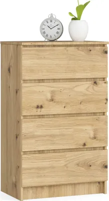 Produktbild von raumhirsch Hochkommode 60cm mit 4 Schubladen Sideboard Schrank Anrichte 99cm hoch 40cm