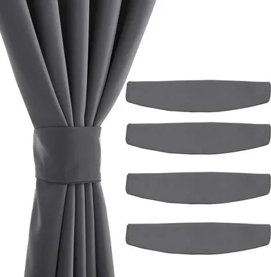Produktbild von Gordijnhalter - Einfach zu bedienen - Set von 4 - Vernickelte Magnete