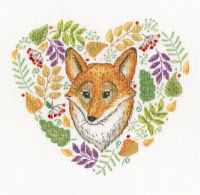 Obrázok produktu pre RTO Sada na výšivku "Lesný motív", m572, vzor na počítanie, 19x17,5 cm