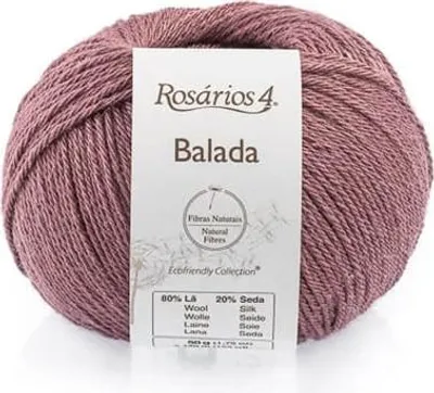 Produktbild von Rosarios 4 Balada Garn 05 Blass Lila - Weiche, warme Wolle mit Seide, ideal zum Stricken