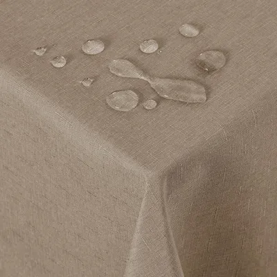 Obrázek produktu pro Deconovo Lněný ubrus Vodoodpudivý 140x240 Taupe
