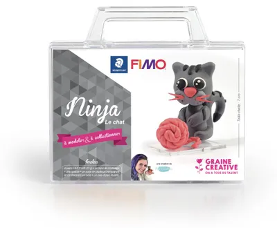 Obrázek produktu pro Sada polymerové hlíny Fimo - Kreativní řemeslná sada Ninja the cat
