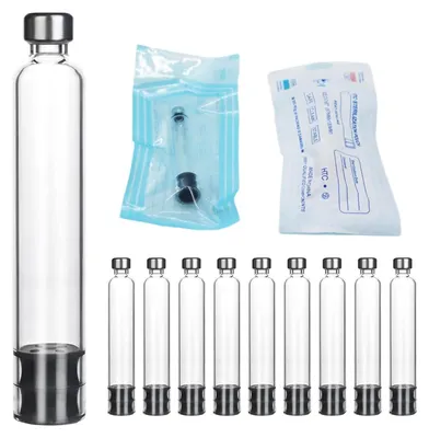 Produktbild von Solidchoice – Set mit 12 sterilen Probenflaschen mit Gummidichtung