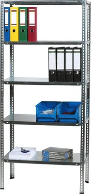 Produktbild von Alco Schraubregal Stahlblech 5 Böden 80x40x180cm silber